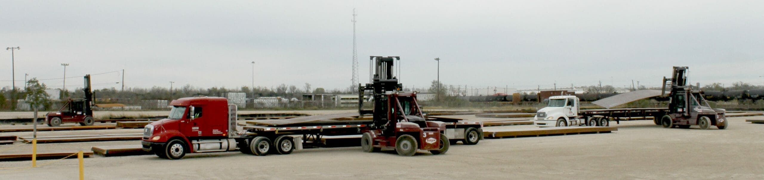 trucks loading